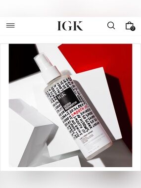 NEW IGK Good Behavior Prep Spray — White with Red Accent